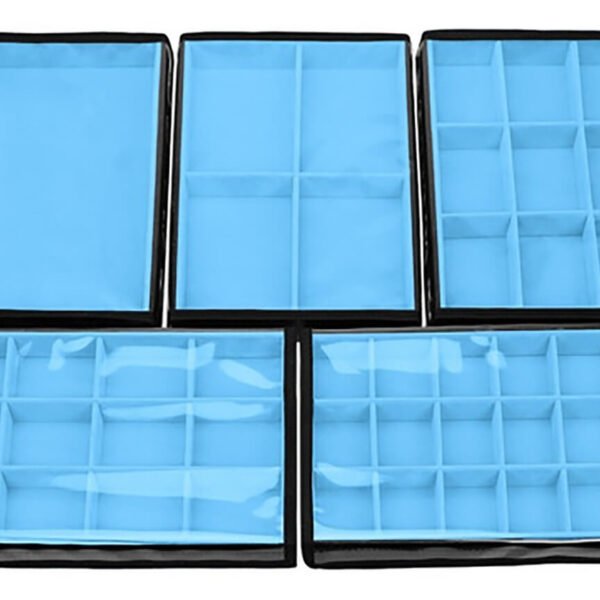Kit 5 Bandejas Big Azul Claro para Joias Kratos Embalagens