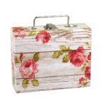 Maleta Mini Porta Joias Romantique com Vermelho Fechada Kratos Embalagens