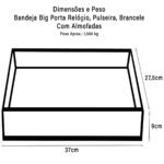 Bandeja Porta Relógios Big, Pulseiras e Braceletes com Almofadas - Imagem 18